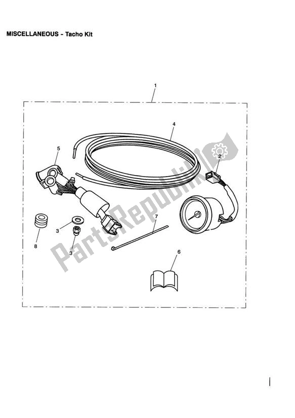 All parts for the Tacho Kit of the Triumph America Carburettor 790 2002 - 2007